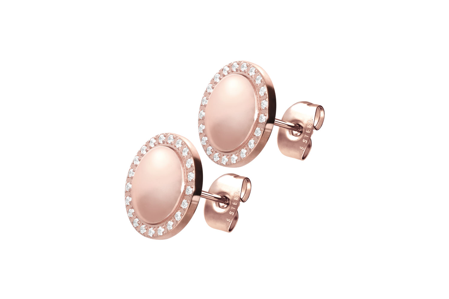 Chirurgenstahl Ohrstecker EINGEFASSTE KRISTALLE von Piercingline